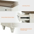 thumbnail image 5 of FITUEYES 47" Baby Dresser for Nursery, Wood Changing Table for Baby, Antique White, 5 of 8