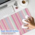thumbnail image 4 of Long Mouse Pads for Desk,Pink and Green Striped Pattern Desk Mats on Top Of Desks, Desk Mouse Pad Extra Large with 3mm Non-Slip Base and Stitched Edge for Gaming,Office,Work,Home 31.5"x11.8", 4 of 6