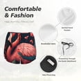 thumbnail image 6 of Lsque Colorful Floral Flamingo Printed Women's Running Shorts with Liner Pockets,Elastic Quick Dry Workout Athletic Gym Yoga Shorts,Womens High Waist Shorts-Medium, 6 of 9