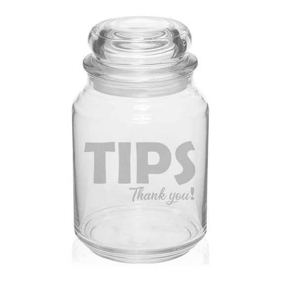 26 oz Glass Candy Jar Apothecary Storage Jar Gift Tips Thank You Tip Jar