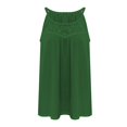 thumbnail image 4 of Playeras,Blusas y Tops,Ropa para Mujer Gráfico camisetas sin mangas para las mujeres Top de camiseta sin mangas plisada de encaje casual para mujer (Green, XL), 4 of 5