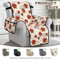 thumbnail image 4 of Yuyamidu Poinsettia Small Recliner Chair Covers with Pockets Washable Reclining Chair Cover for Living Room Thicken Recliner Slipcovers Soft Furniture Protector Gift for Holiday, 4 of 7