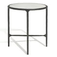 thumbnail image 6 of SAFAVIEH Couture Jessa Glam Glass Top Metal Round End Table, Black/White, 6 of 11