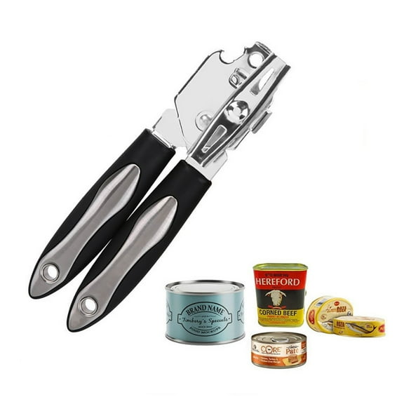 BE-TOOL 3 in 1 Multifunction Jar Opener Stainless Steel for Kitchen Resturant and Party Black