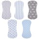 thumbnail image 4 of 5pcs Soft Cotton Muslin Burp Cloths – Super Absorbent & Quick Drying for Newborns with Sensitive Skin, 4 of 4
