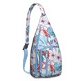thumbnail image 1 of Hummingbird Garden Shoulder Bag - Artistic Floral Scene, Durable Multi-Functional Daypack, 1 of 3