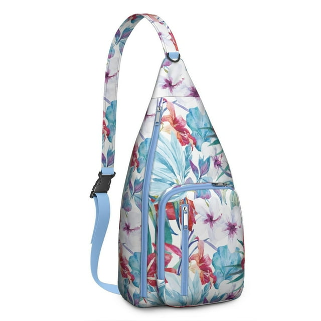 Hummingbird Garden Shoulder Bag - Artistic Floral Scene, Durable Multi-Functional Daypack
