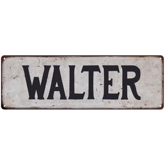WALTER Vintage Look Rustic Chic Metal Sign 6x18 106180036532