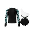 thumbnail image 2 of YEAHDOR Girls Two-pieces Swimsuit Swimwear Sun Protection Swim Shirt with One-piece Swimsuit Rashguard Black 8, 2 of 7
