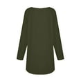 thumbnail image 5 of kytmyeq Women's Fashion Casual T-shirt Solid Color Long Sleeve V-neck Medium Long Top, 5 of 6