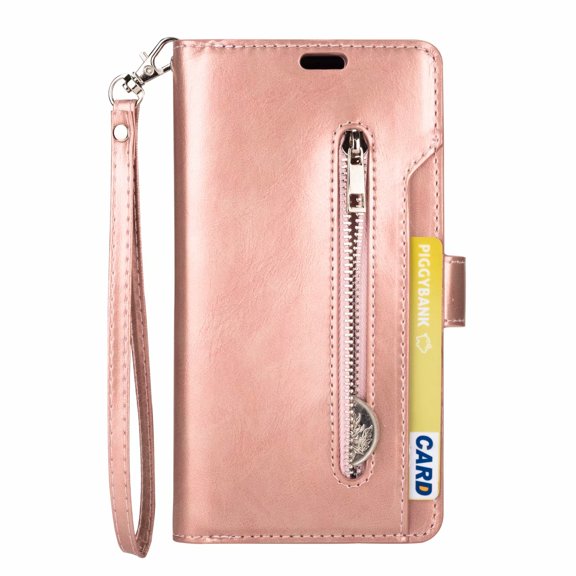 For Apple iPhone 8/7 Wallet Leather Case Multifunction Shockproof Zipper Card Pocket Stand Cover