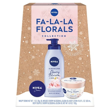 NIVEA Fa-La-La Floral Body Lotion Gift Box, 3 Piece Gift Set