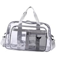 thumbnail image 4 of Bolso de mano transparente, bolsa de tipo para compras, desplazamientos diarios, viajes de negocios y otros viajes. Gris, 4 of 8