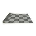 thumbnail image 2 of Ahgly Company Indoor Round Checkered Gray Modern Area Rugs, 8' Round, 2 of 4