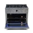 thumbnail image 5 of 36 in. 5.2 cu. ft. 6 Burners Dual Fuel Range for Natural Gas in Stainless Steel., 5 of 16