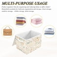 thumbnail image 6 of Yayeee Collapsible Cube Storage Bin with Lid Fabric Closet Decorative Basket with Handles, Forest Pastel, 6 of 7