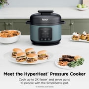 Ninja HyperHeat 8-in-1 Electric Pressure Cooker, 6.5 Qt Multi-Cooker with SimpliServe Pot, 1200W, Sage Leaf