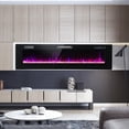 thumbnail image 2 of Giantex 60" Ultra-thin Electric Fireplace, 750W/1500W Recessed & Wall Mounted Electric Fireplace w/Timer Function, Log & Decorative Crystals, Overheat Protection, 2 of 10