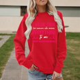 thumbnail image 2 of Cancer Awareness Sweatshirt Women Pink Ribbon Sweatshirts Crew Neck Long Sleeve Pullover Cancer Survivor Tee Tops (Red, XXXL), 2 of 4