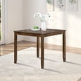 thumbnail image 2 of PAPROOS Solid Wood Dining Table, 30'' Height Square Kitchen Table for Small Space, Farmhouse Acacia Wooden Dinner Table for 4, Walnut(Only Table), 2 of 5