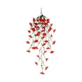 thumbnail image 2 of MTBLYS Artificial Morning Glory Wall Hanging 2-Piece Rattan Vine Decor Plastic Outdoor Flowers White Purple Red for Garden Baskets, 2 of 6