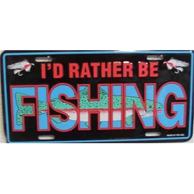 LP 415 Rather Be Fishing License Plate A136