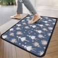 thumbnail image 4 of Dark Blue Ballerina Flower Pattern Door Rugs,Washable Non Slip Door Mats Indoor,Decorative Door Mats,Entry Mat Indoor for Entrance,Bedroom,Kitchen,Bathroom,30"x17", 4 of 6