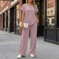 thumbnail image 5 of SUNBS Lounge Sets for Women 2 Piece Summer Henley Sweatsuit Travel Vacation Airport Outfits Pajamas Sets, 5 of 9