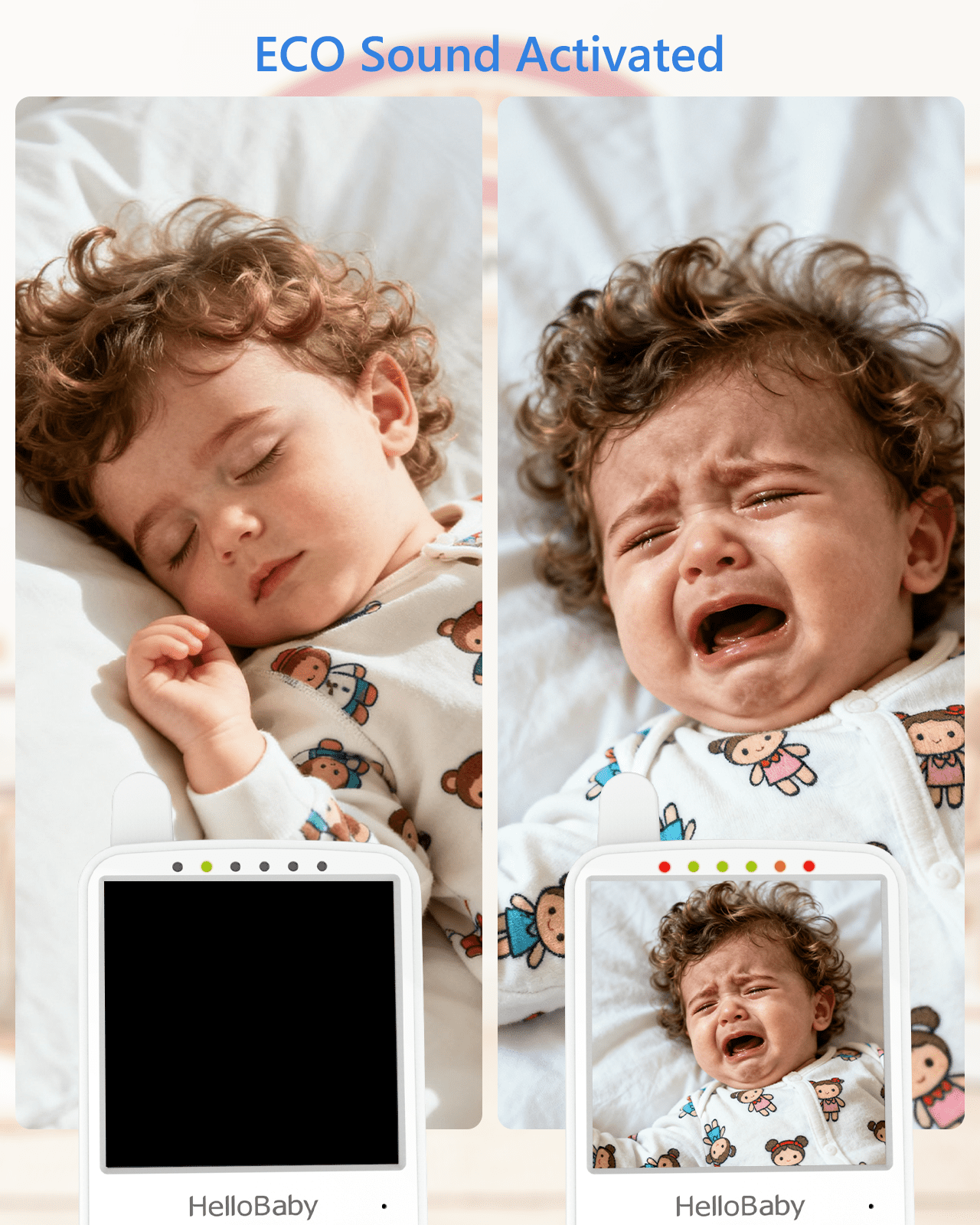 HelloBaby Video Baby Monitor with Remote Pan-Tilt and 4" LCD Screen, HB6341