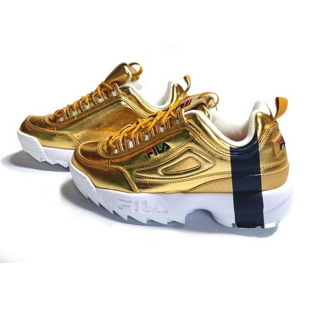 FILA Women's Disruptor II Premium Gold Sneaker
