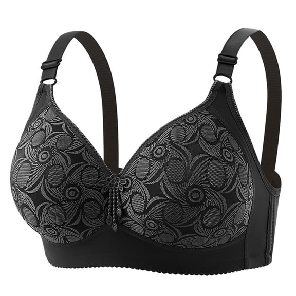Babcutegg Womens Bra Wireless Lightweight Adjustable Straps Padded Womens Underwear Black Size XL