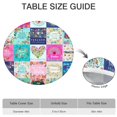 thumbnail image 5 of Round Tablecloth with Elastic Border and Full Floral Pattern, Reusable Water-Resistant Polyester Fabric, Fits 44-52 Inch Table, 5 of 6