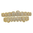 thumbnail image 1 of Parrilla bucal brillante de hip hop, suministros para cosplay, decoración, disfraz de rapero, parrilla dental Oro, 1 of 9