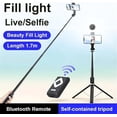 thumbnail image 3 of Palo Selfie Bluetooth Lekxagabo 6 en 1 Trípode Con Control Remoto Inalámbrico Rosa, 3 of 7