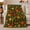 Green Harvest, variant on Autumn Leaves Botanical Pattern, Cozy Friendship Quote Scene, Warm Flannel Blanket for Living Room and Reading Nook, Art Lovers Thanksgiving Gift, Artistic Home Decor