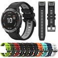 thumbnail image 3 of For Garmin Fenix 6x 26mm Two-color Sports Silicone Watch Band, 3 of 4