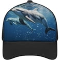 thumbnail image 1 of Cute Dolphins Baseball Cap Classic Golf Cap Soft Dad Hat Multicolor Adjustable Low Profile Hat Unisex, 1 of 6