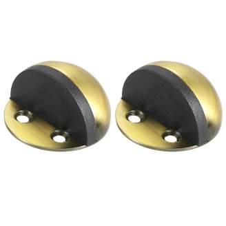 Stainless Steel Floor Door Stopper With Rubber Bumper – Adhesive Or Screw Mount