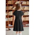 thumbnail image 3 of Arshiner Girl's Summer Dresses Short Sleeve Casual Holiday Skater Twirl Dress with Pockets, 3 of 6