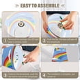 thumbnail image 3 of Table Lamp Small 5.9x10.8 Inches Table Lamps Night Light Tools & Home Improvement Bedroom Lamp Guest Room Lamp Study Lamp Office Lamp Colorful Cartoon Rainbow, 3 of 7