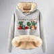 thumbnail image 4 of WILLBEST Sudadera Deportiva para Mujer, Estilo Casual Plus, de Terciopelo, con Estampado de Cactus Navideños y Manga Larga con Capucha Grande, 4 of 4
