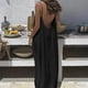 thumbnail image 1 of TaTaai Women's Backless Halter Maxi Dress Loose Fit Sleeveless Ankle Length Solid for Lounge Home Wear Casual Summer Daily Soft Gift, 1 of 8