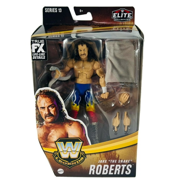 WWE Elite Legends Collectible Child Jake The Snake Roberts Action Figure, Plastic, 6.26" x 2.24"