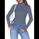 thumbnail image 2 of Camisetas de Larga para Mujer, Ropa Interior Térmica Básica de Otoño, Ropa de Invierno Azul Mar M, 2 of 10