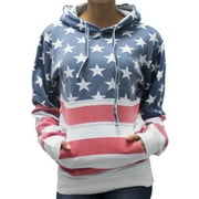 American Summer Women's Patriotic Stars Hoodie Sweater