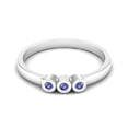 thumbnail image 1 of Tiny Round Shape Tanzanite Stackable Women Ring 925 Sterling Silver Delicate Jewelry, 1 of 3