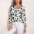 thumbnail image 3 of White Leopard Long Sleeve Blouse Woman Streetwear Casual Shirts Summer Oversize Woman Streetwear Clothing Birthday Present, 3 of 7