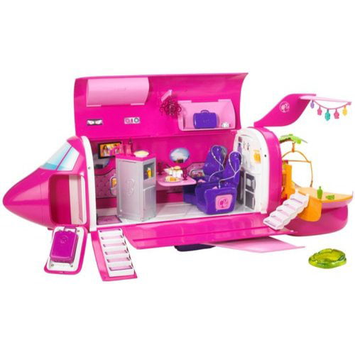 Barbie Glam Vacation Jet! - 2 in 1 Jet & Vacation Spot 35+ Piece Playset w  Pl