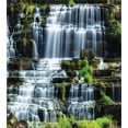 thumbnail image 3 of Rainforest Duvet Cover Set, Waterfall in the Middle of Tropical Jungle Natural Scenery Countryside Style, Decorative 3 Piece Bedding Set with 2 Pillow Shams, Queen Size, Green White, by Ambesonne, 3 of 3