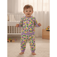 thumbnail image 4 of BemeyourBBs Toddler Baby Girl Boy Mardi Gras Outfit Carnival Spring Fall Winter Clothes Camouflage Long Sleeve Sweatshirt with Pants Set, 4 of 9